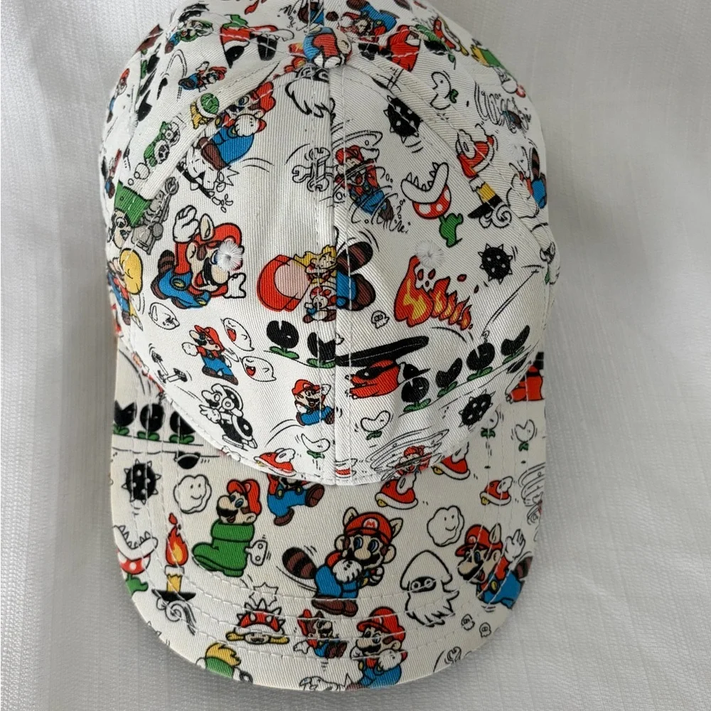Super Mario Bros 2009 Nintendo A-Flex Hat All Over Print (B148)✨